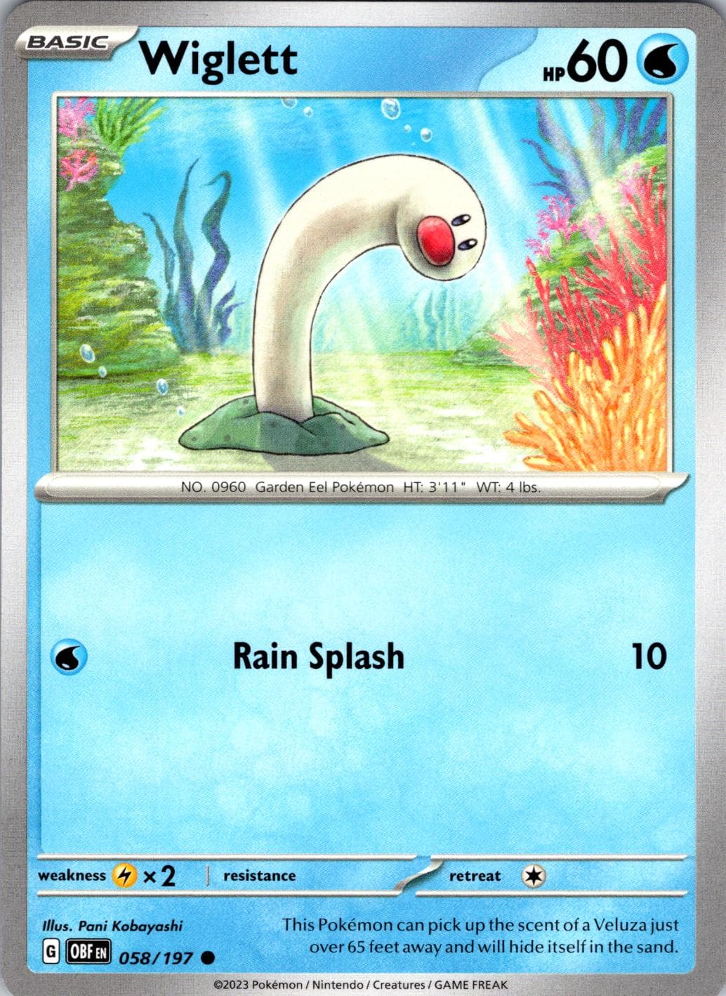 Wiglett #58 — Pokemon Obsidian Flames