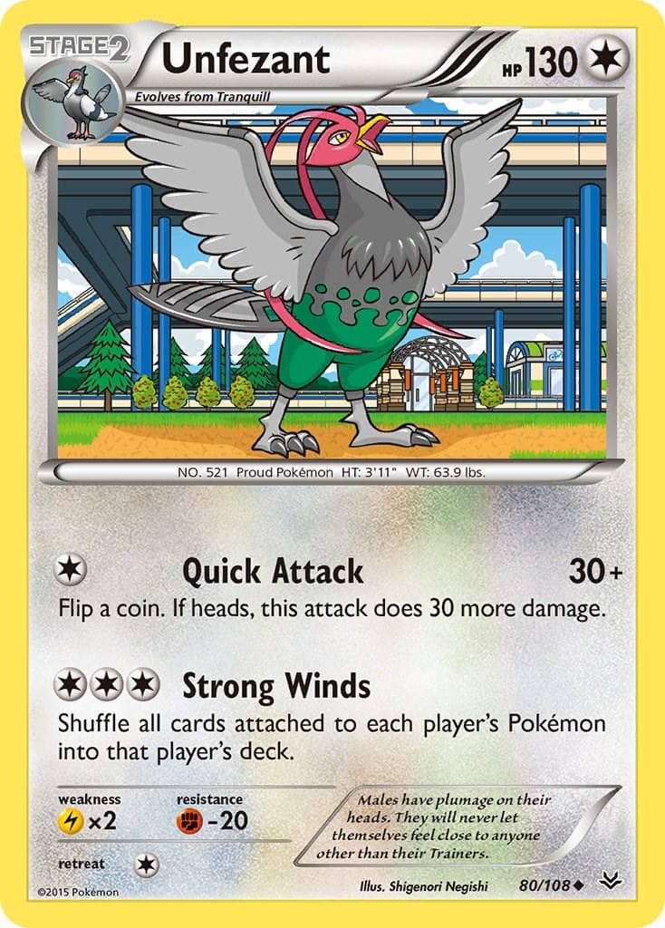 Unfezant #80 — Pokemon Roaring Skies