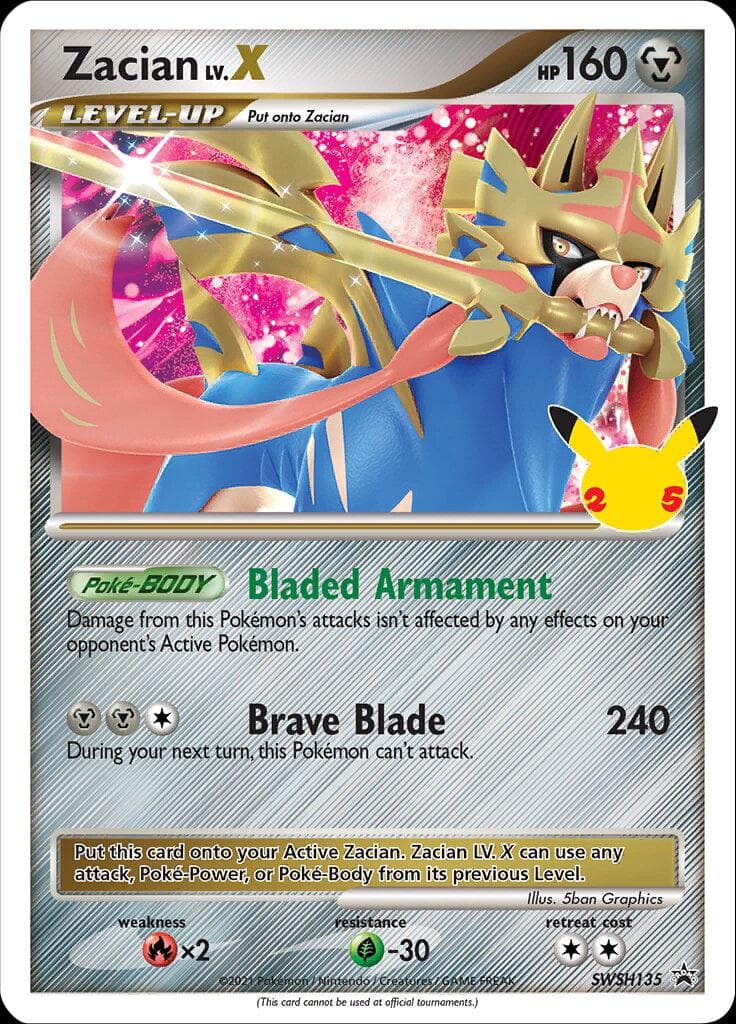 Zacian LV #SWSH135 — Pokemon Celebrations