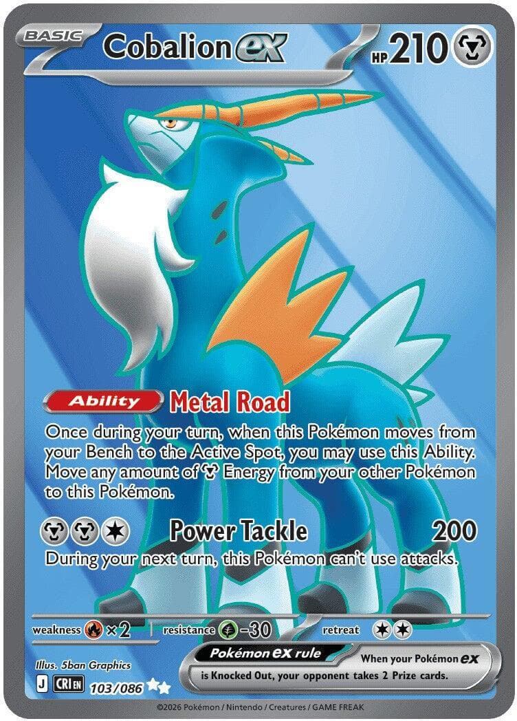 Cobalion ex #103 — Pokemon Chaos Rising