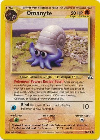 Omanyte #60 — Pokemon Neo Discovery