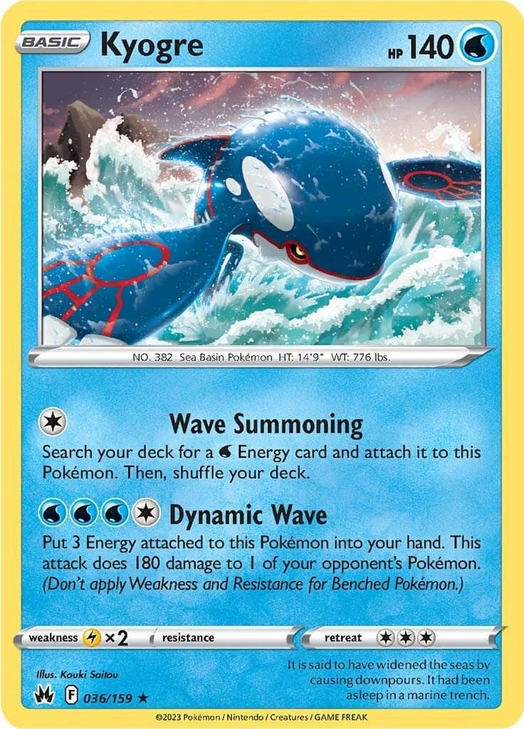 Kyogre #36 — Pokemon Crown Zenith