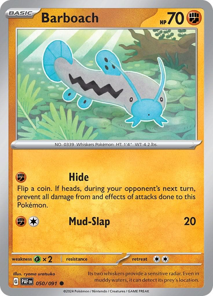 Barboach #50 — Pokemon Paldean Fates