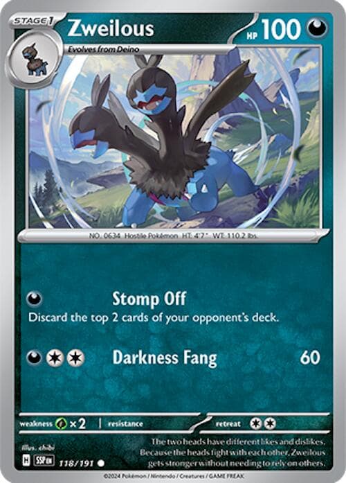Zweilous #118 — Pokemon Surging Sparks