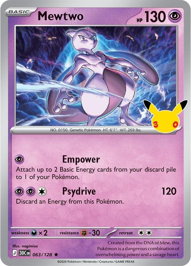 Mewtwo #63 — Pokemon 30th Celebration