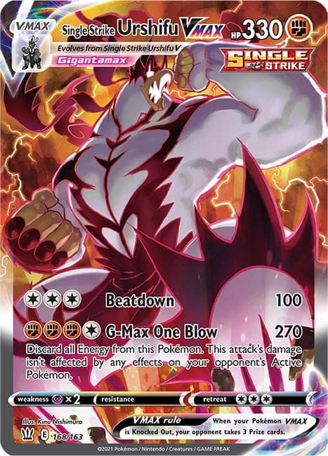 Single Strike Urshifu VMAX #168 — Pokemon Battle Styles