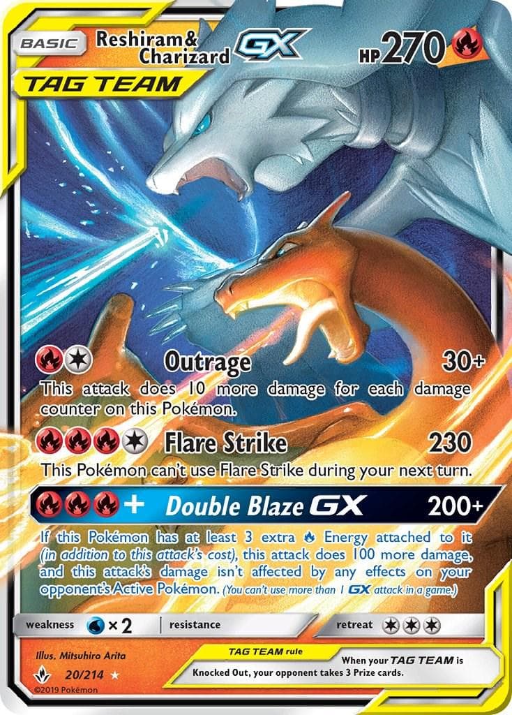 Reshiram & Charizard GX #20 — Pokemon Unbroken Bonds