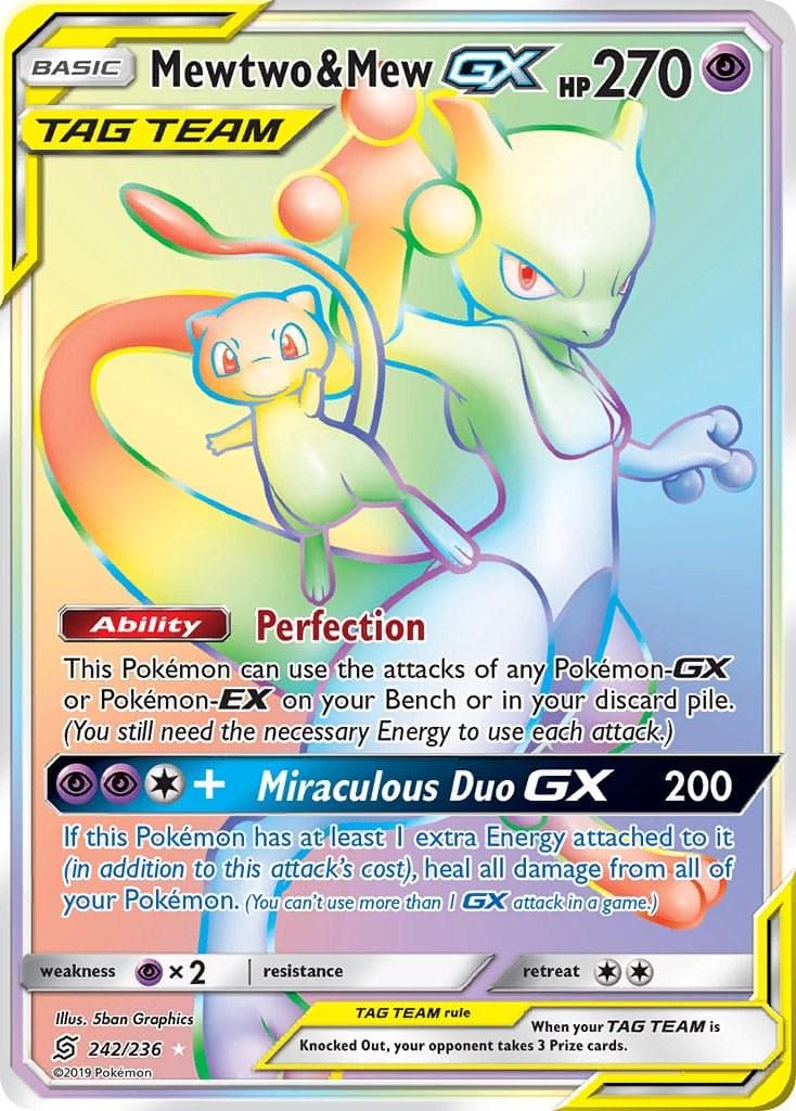 Mewtwo & Mew GX #242 — Pokemon Unified Minds