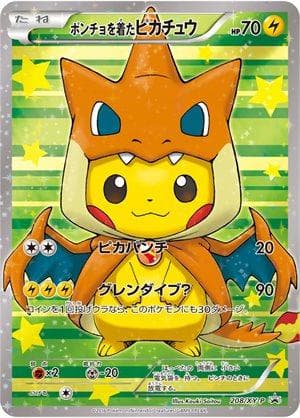 Poncho-Wearing Pikachu Charizard #208/XY-P — Pokemon Japanese Promo
