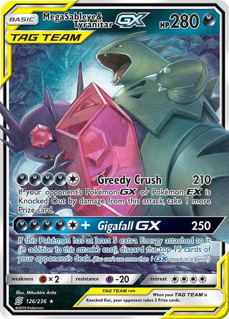Mega Sableye & Tyranitar GX #126 — Pokemon Unified Minds