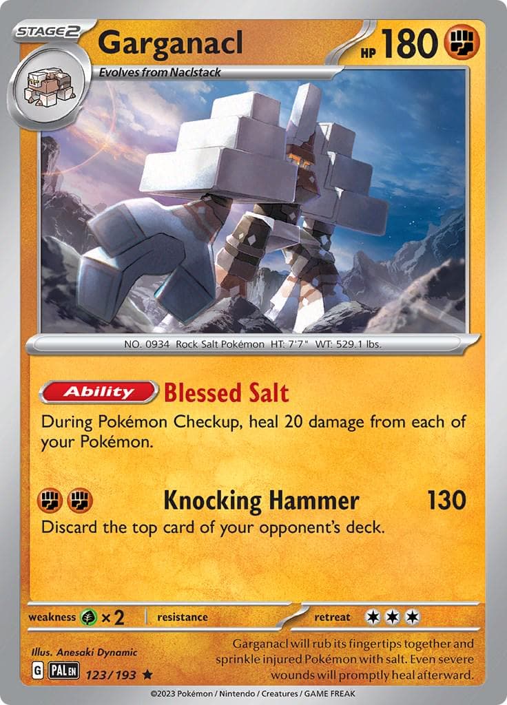 Garganacl #123 — Pokemon Paldea Evolved
