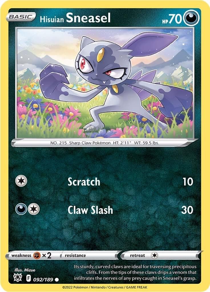 Hisuian Sneasel #92 — Pokemon Astral Radiance