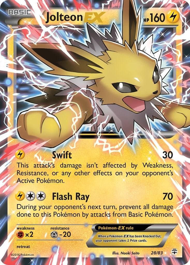 Jolteon EX #28 — Pokemon Generations
