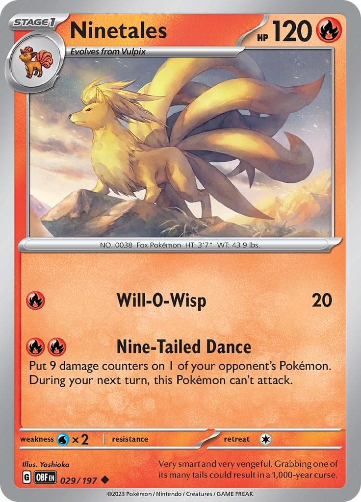 Ninetales #29 — Pokemon Obsidian Flames