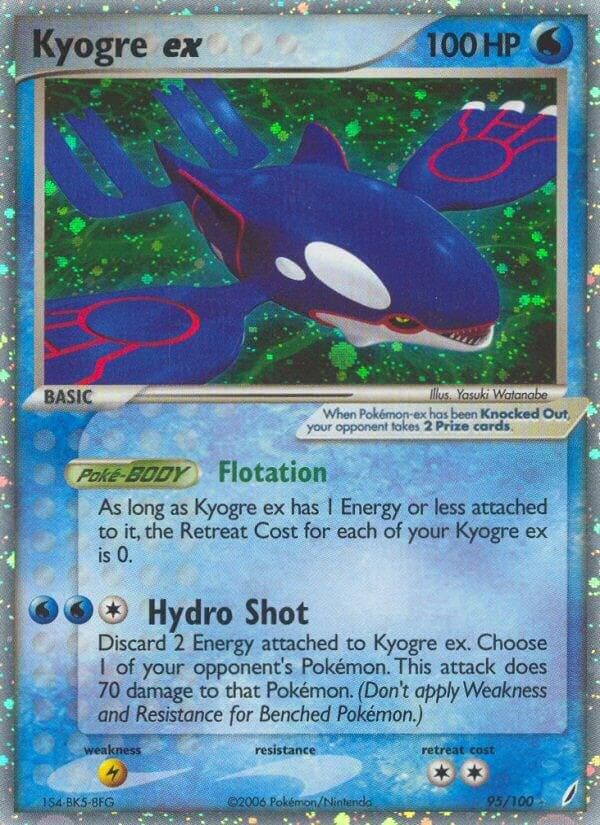 Kyogre EX #95 — Pokemon Crystal Guardians
