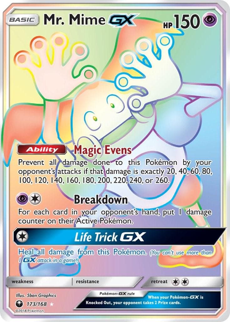 Mr. Mime GX #173 — Pokemon Celestial Storm