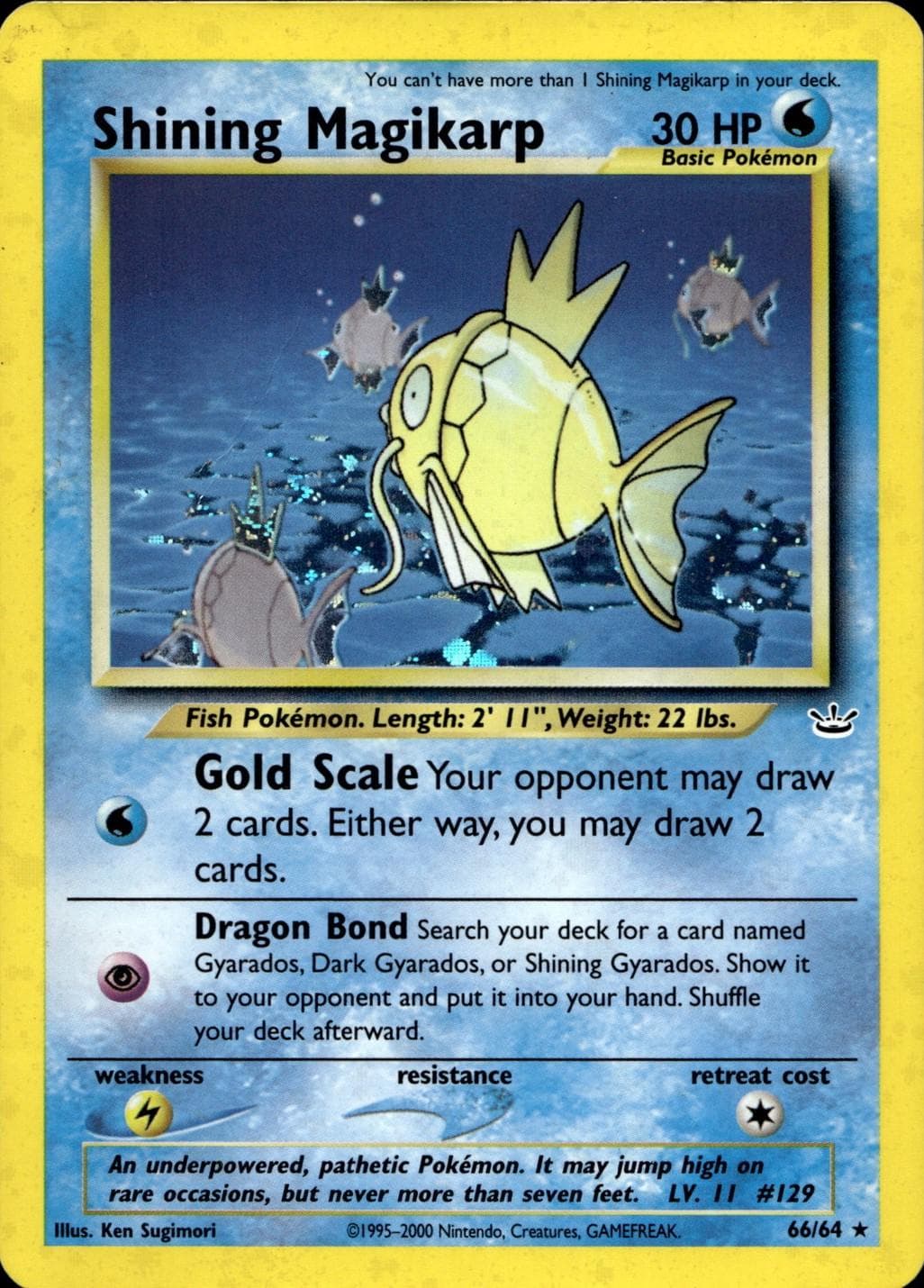 Shining Magikarp #66 — Pokemon Neo Revelation