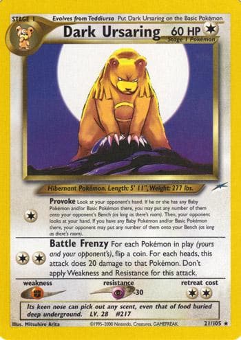 Dark Ursaring #21 — Pokemon Neo Destiny