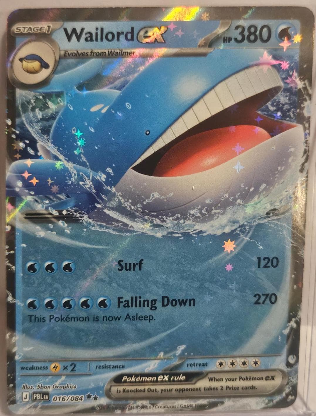 Wailord ex #16 — Pokemon Pitch Black
