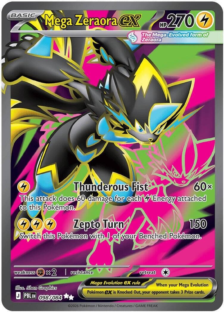 Mega Zeraora ex #98 — Pokemon Pitch Black