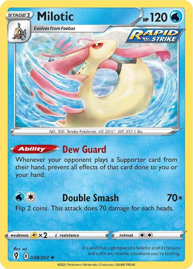 Milotic #38 — Pokemon Evolving Skies