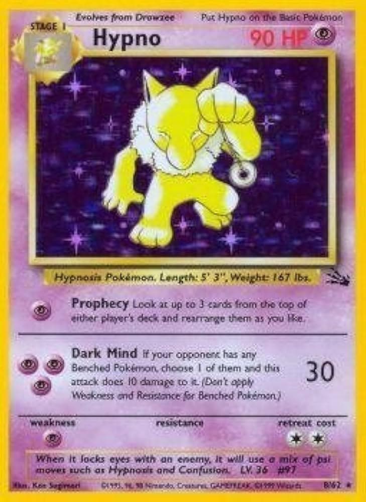Hypno #8 — Pokemon Fossil