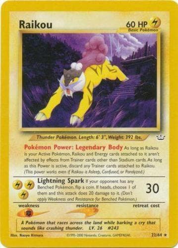 Raikou #22 — Pokemon Neo Revelation