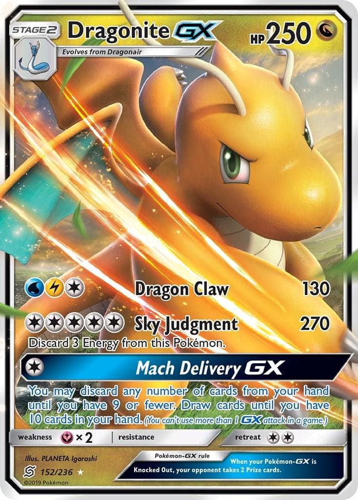 Dragonite GX #152 — Pokemon Unified Minds