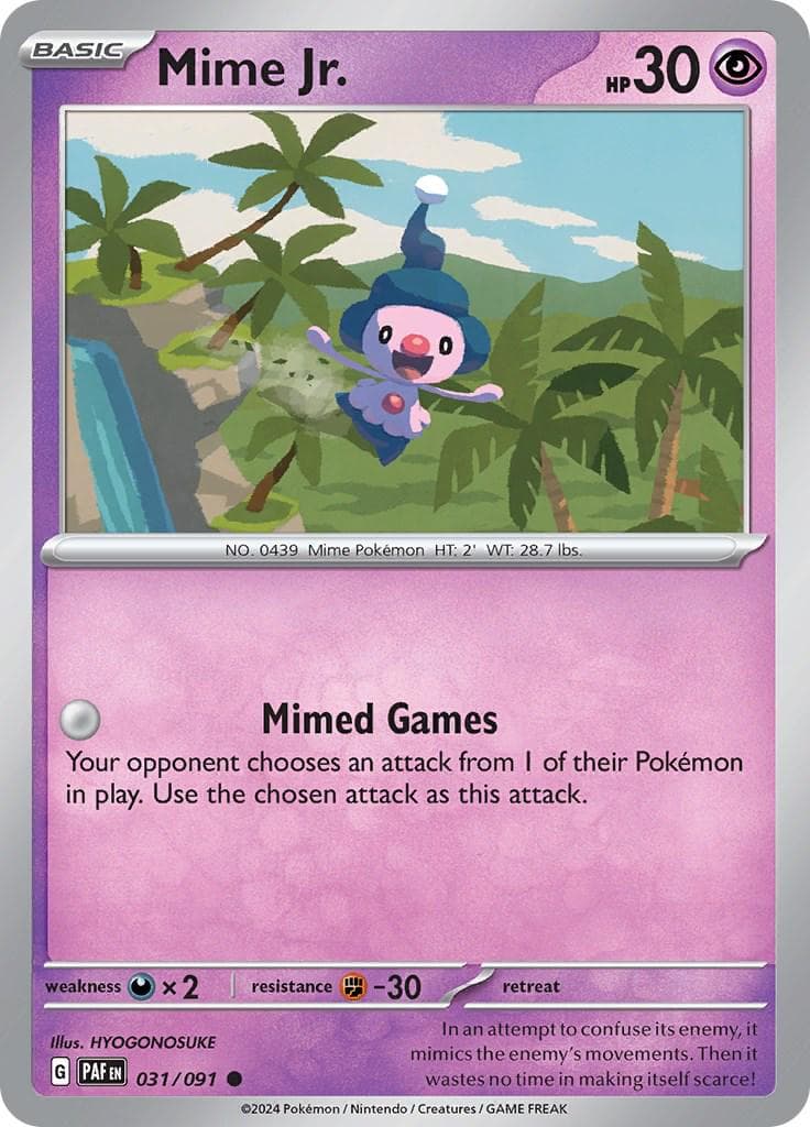 Mime Jr #31 — Pokemon Paldean Fates