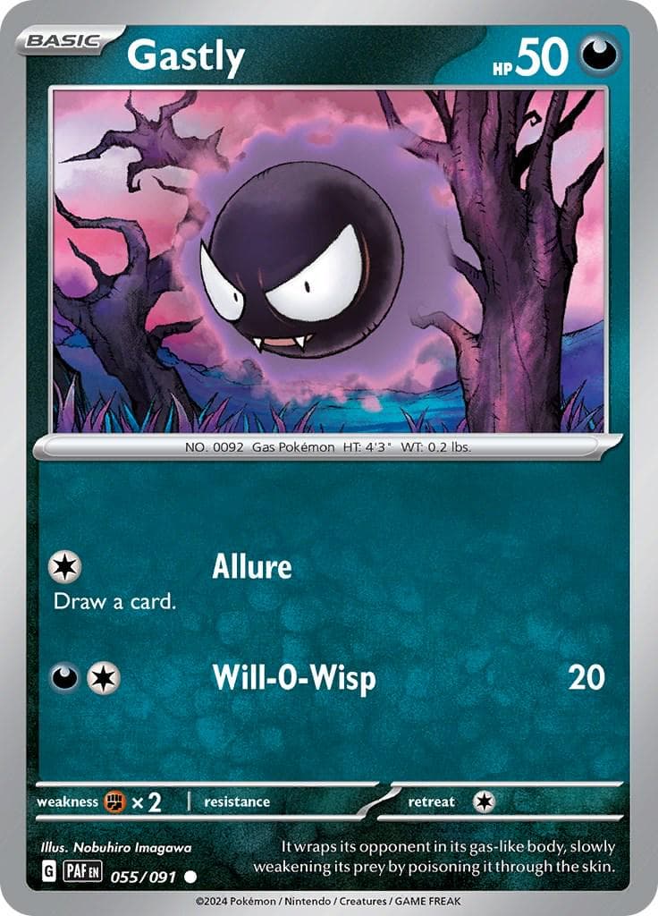 Gastly #55 — Pokemon Paldean Fates