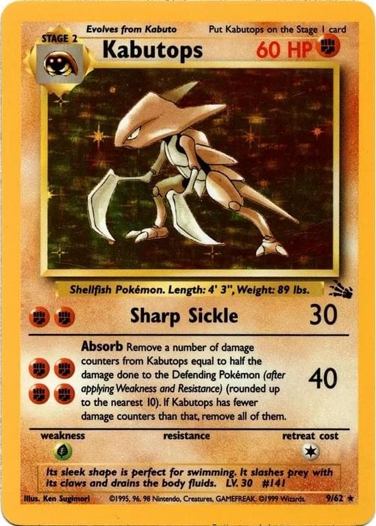Kabutops #9 — Pokemon Fossil