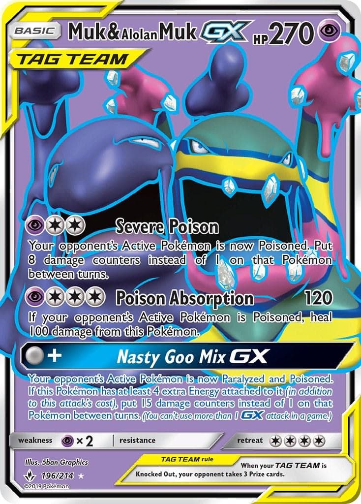 Muk & Alolan Muk GX #196 — Pokemon Unbroken Bonds