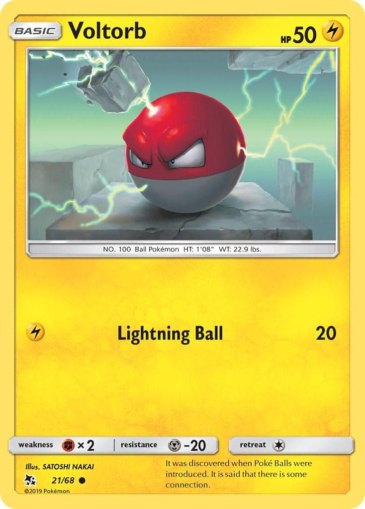 Voltorb #21 — Pokemon Hidden Fates