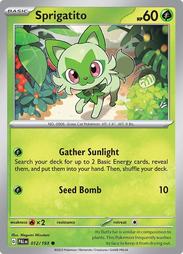 Sprigatito #12 — Pokemon Paldea Evolved