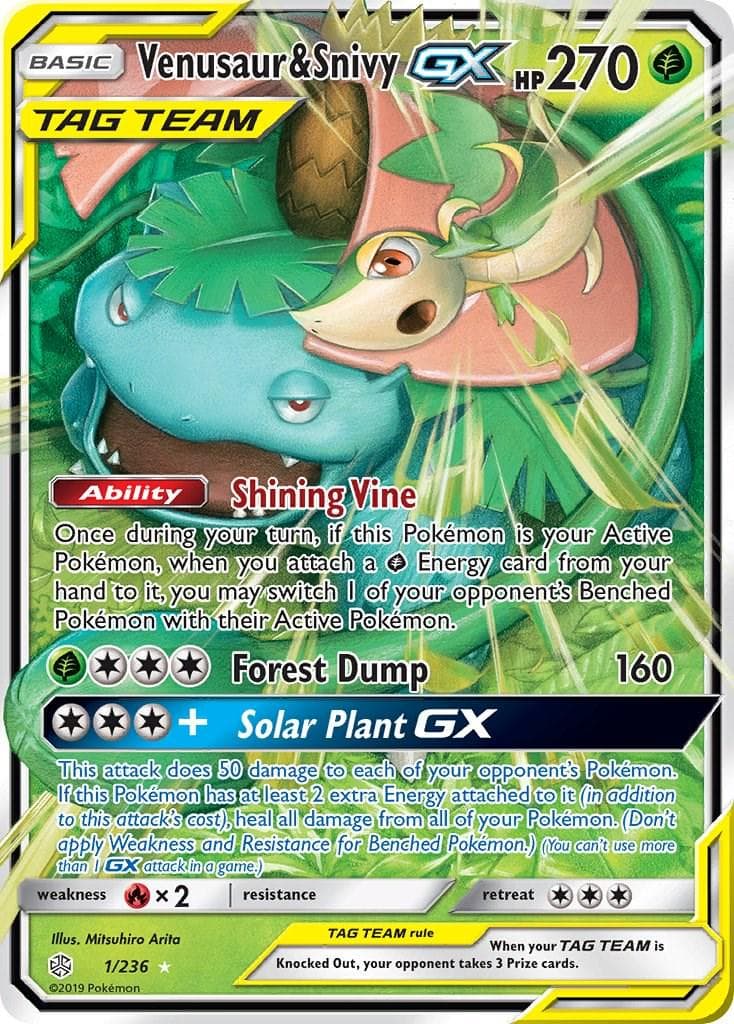 Venusaur & Snivy GX #1 — Pokemon Cosmic Eclipse