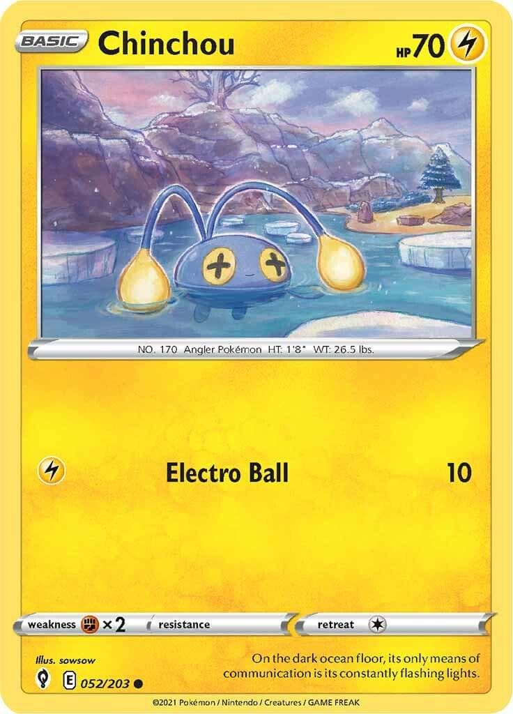 Chinchou #52 — Pokemon Evolving Skies