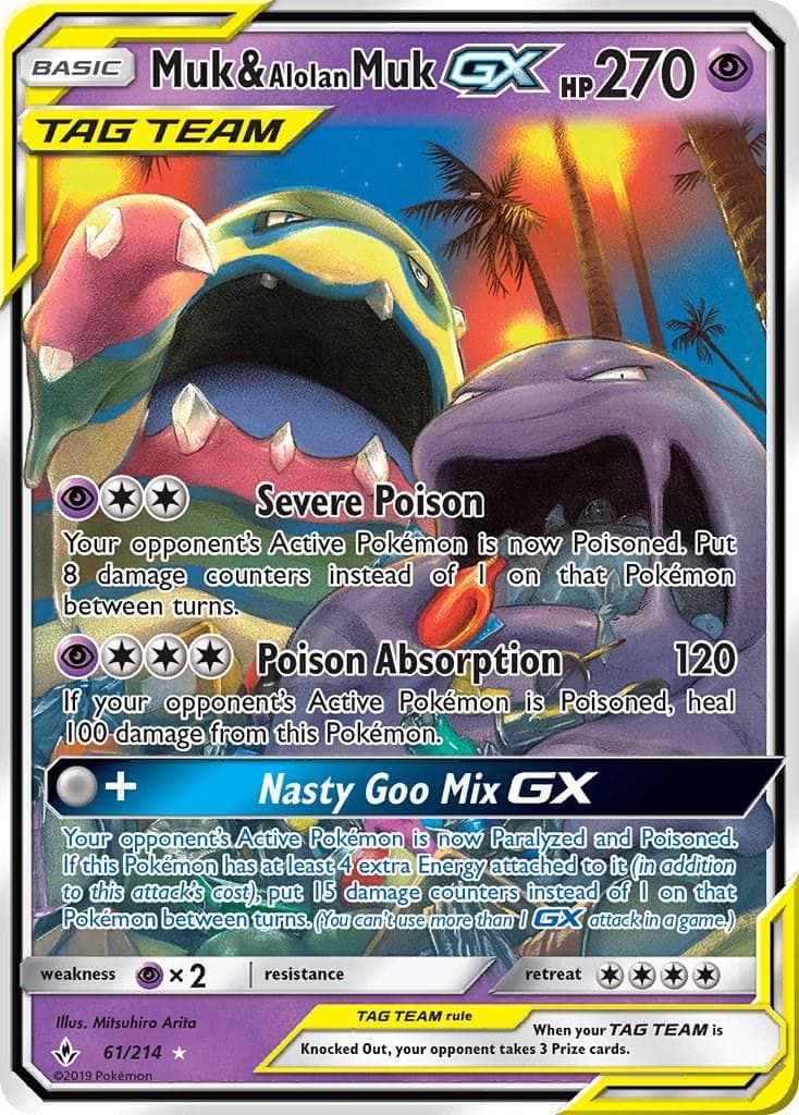 Muk & Alolan Muk GX #61 — Pokemon Unbroken Bonds