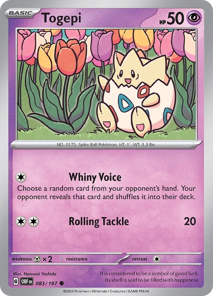 Togepi #83 — Pokemon Obsidian Flames
