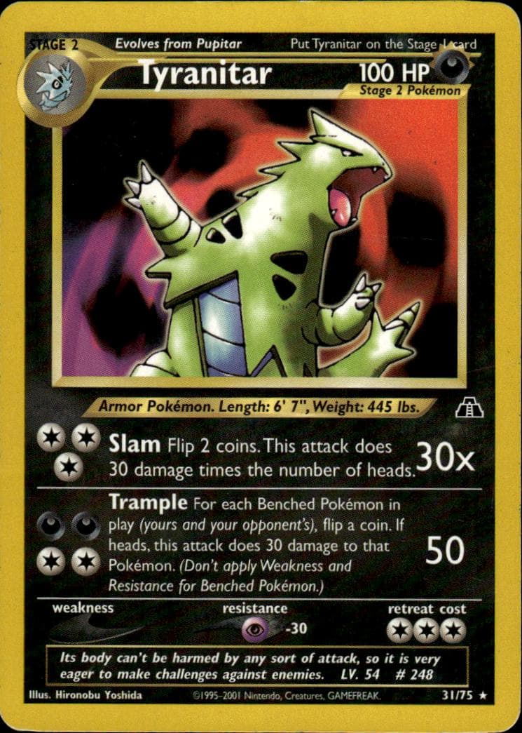 Tyranitar #31 — Pokemon Neo Discovery