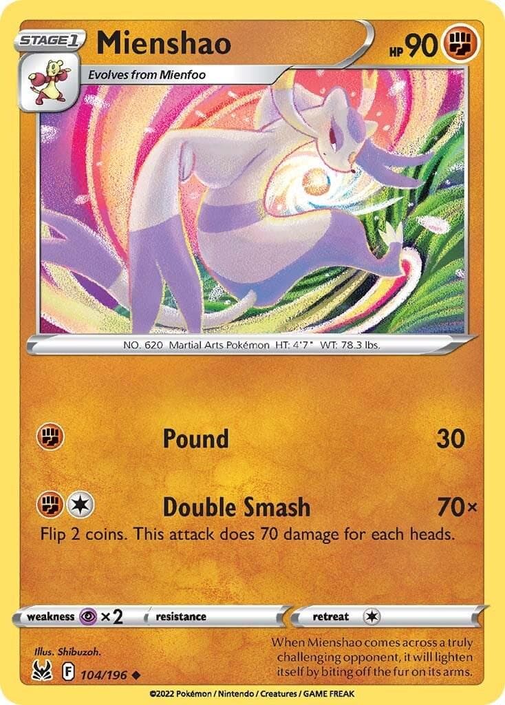 Mienshao #104 — Pokemon Lost Origin