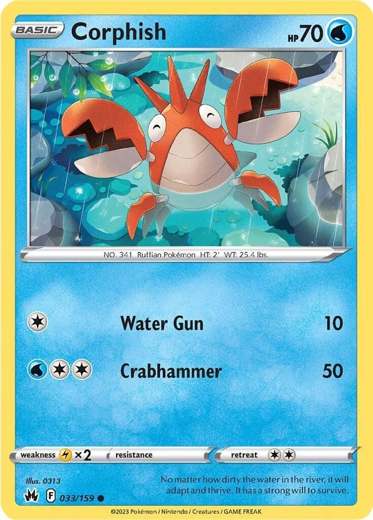 Corphish #33 — Pokemon Crown Zenith