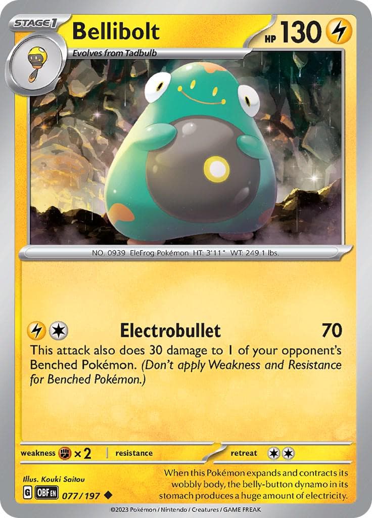 Bellibolt #77 — Pokemon Obsidian Flames