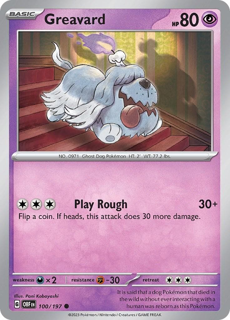 Greavard #100 — Pokemon Obsidian Flames