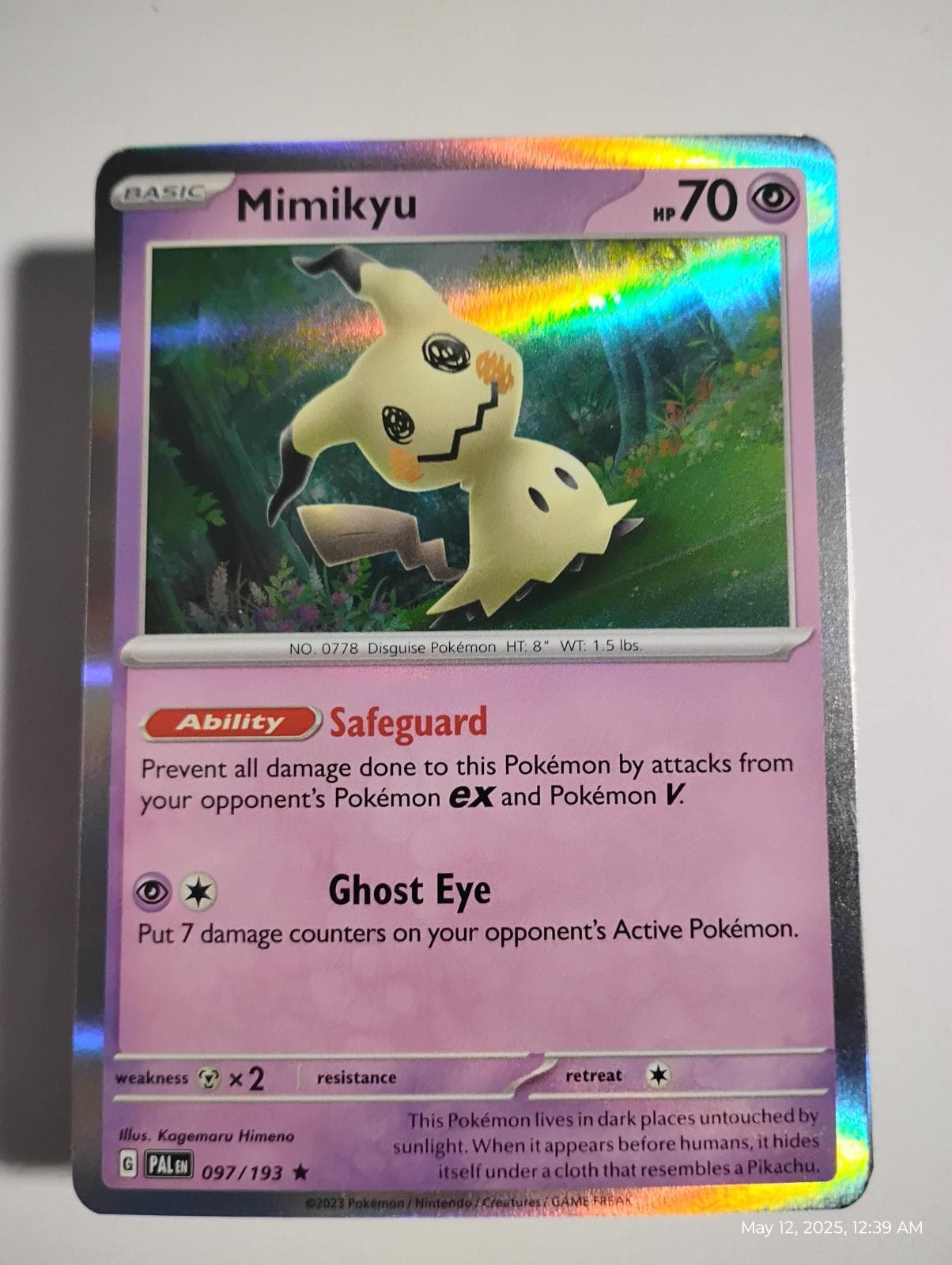Mimikyu #97 — Pokemon Paldea Evolved