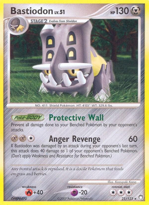 Bastiodon #21 — Pokemon Mysterious Treasures