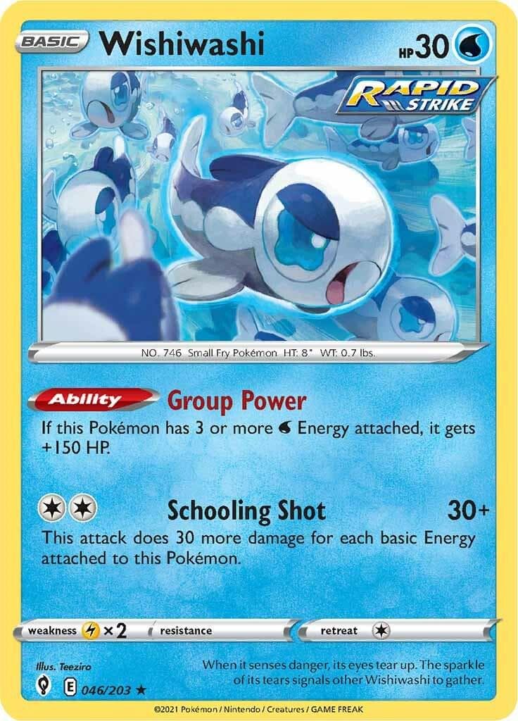 Wishiwashi #46 — Pokemon Evolving Skies