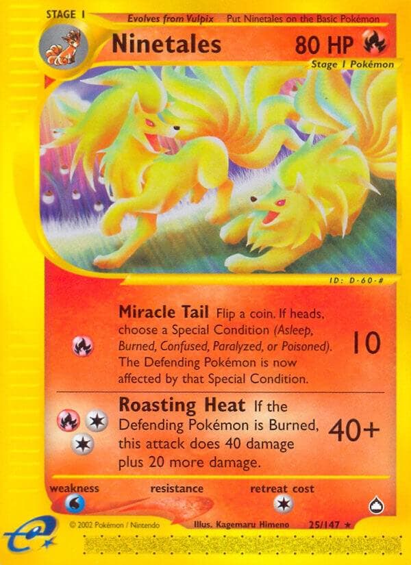 Ninetales #25 — Pokemon Aquapolis