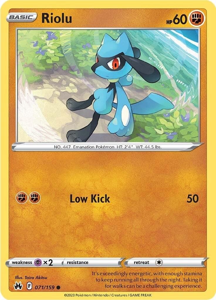 Riolu #71 — Pokemon Crown Zenith