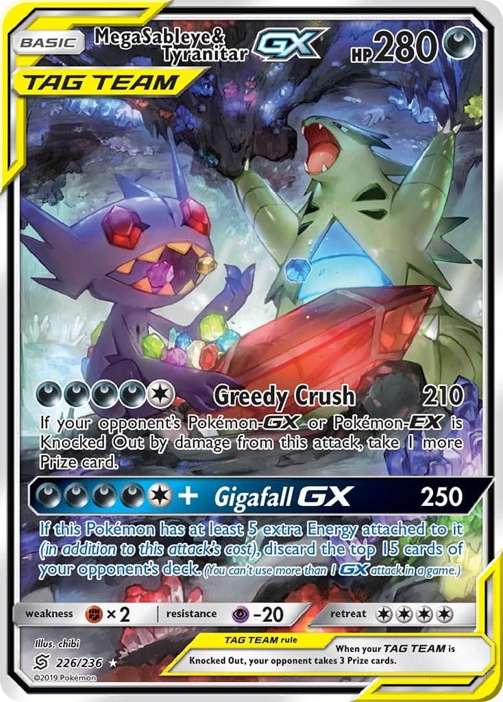 Mega Sableye & Tyranitar GX #226 — Pokemon Unified Minds