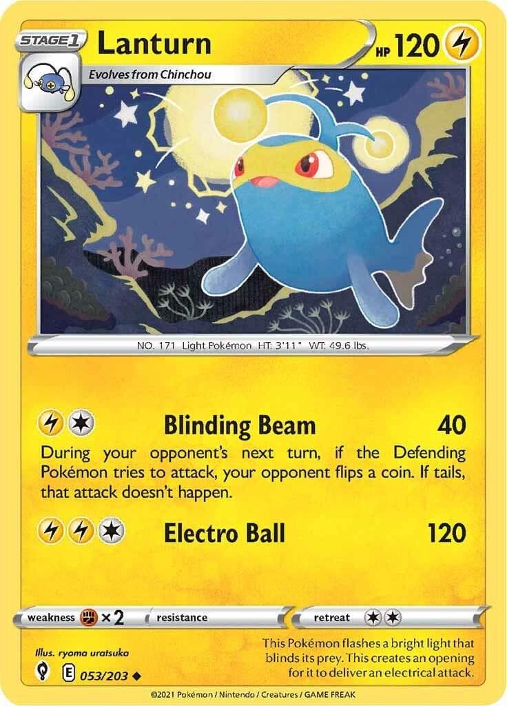 Lanturn #53 — Pokemon Evolving Skies